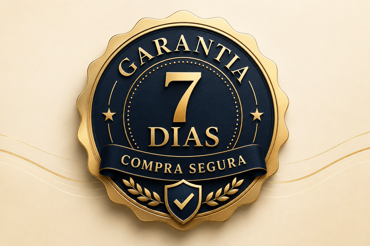 Selo de garantia de 7 dias — compra segura